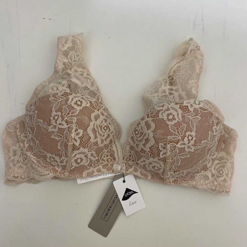 Intimissimi Women's 34B Giorgia Underwired push up Bra in Nude Lace New